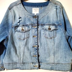 Torrid Jean Jacket Shrug w 3/4 Sleeves